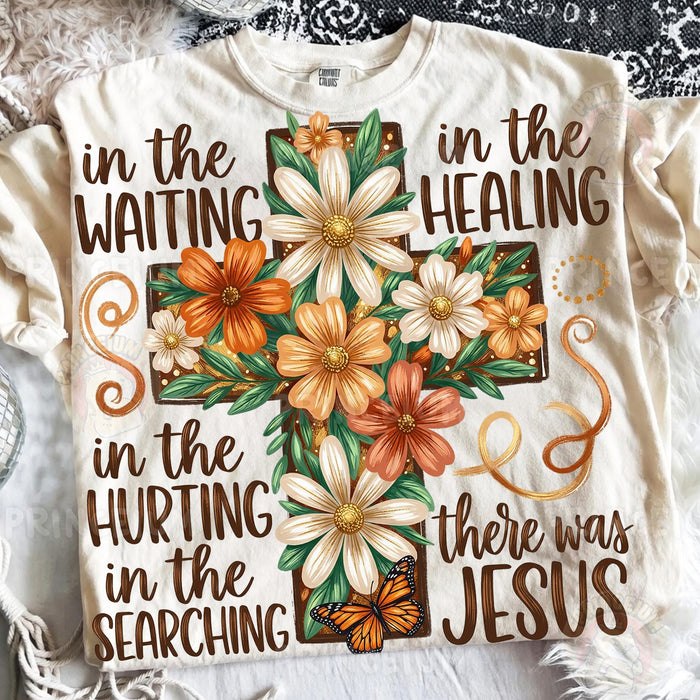 Fall Floral Cross There Was Jesus