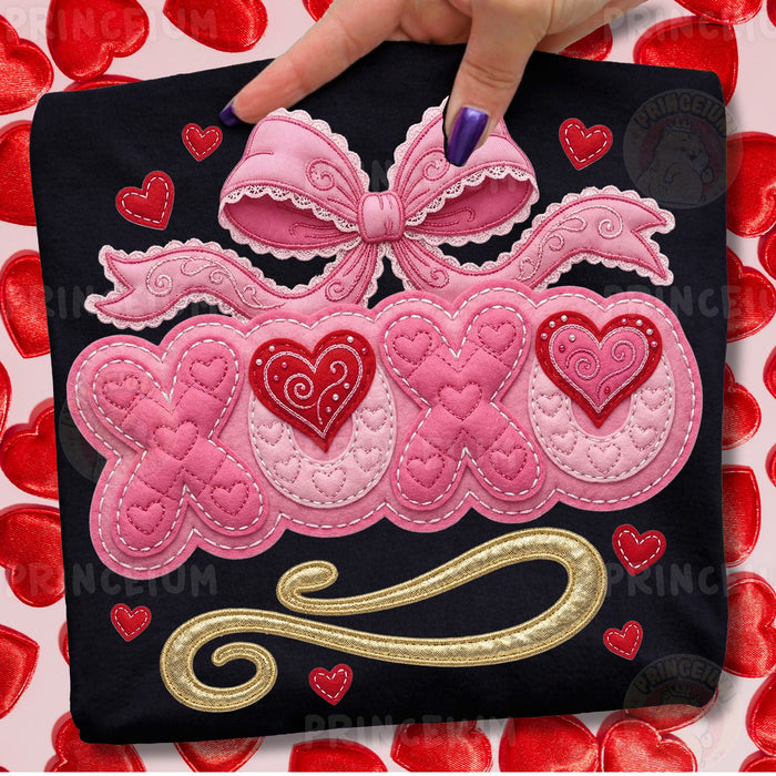 Quilted XOXO Bow Valentine