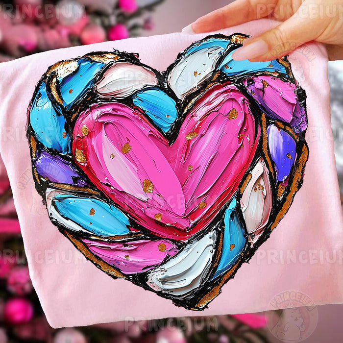 Painted Stained Glass Heart
