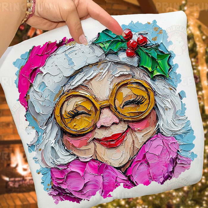 Happy Mrs. Claus Painted Portrait