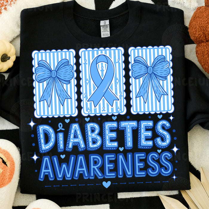 Diabetes Awareness Bows and Ribbon