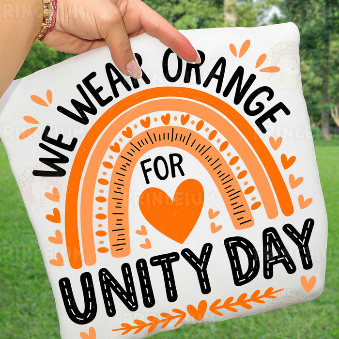 We Wear Orange Unity Day Rainbow