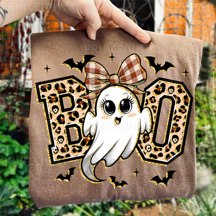 Leopard Boo Ghost with Bow