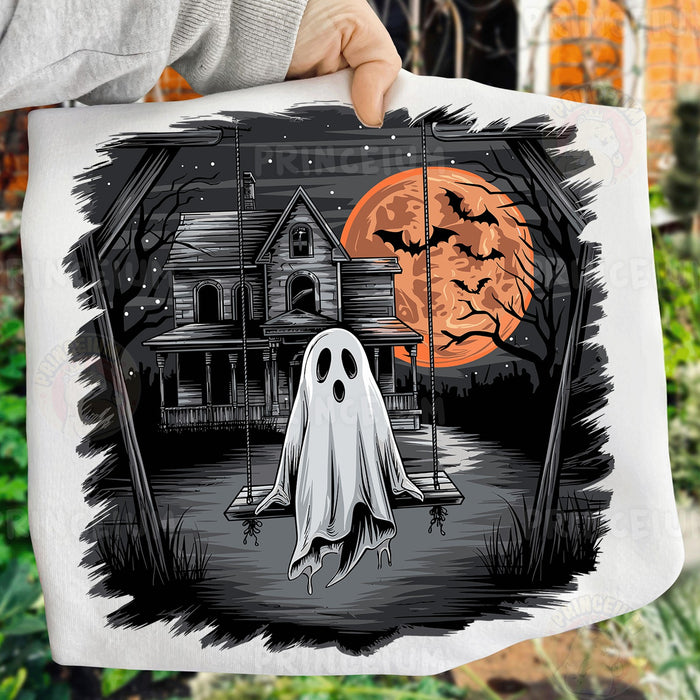 Haunted House Ghost on Swing