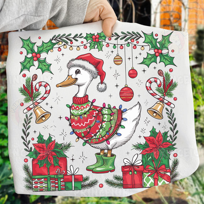 Christmas Goose in Festive Sweater