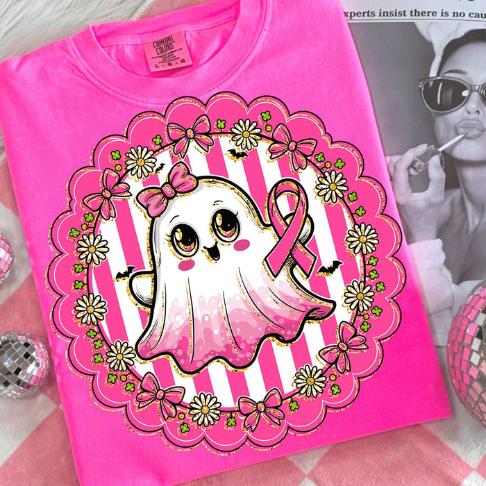 Pink Ribbon Boo Ghost