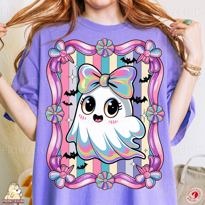 Cute Pastel Ghost with Bow