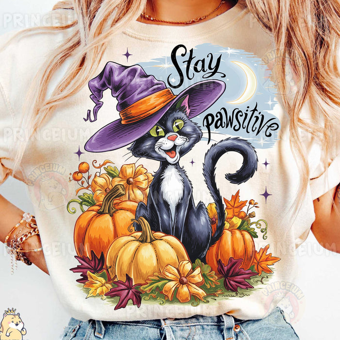 Stay Pawsitive Witch Cat