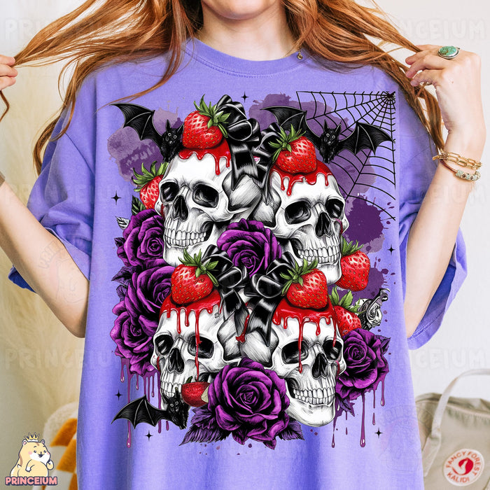Spooky Strawberry Skulls & Roses