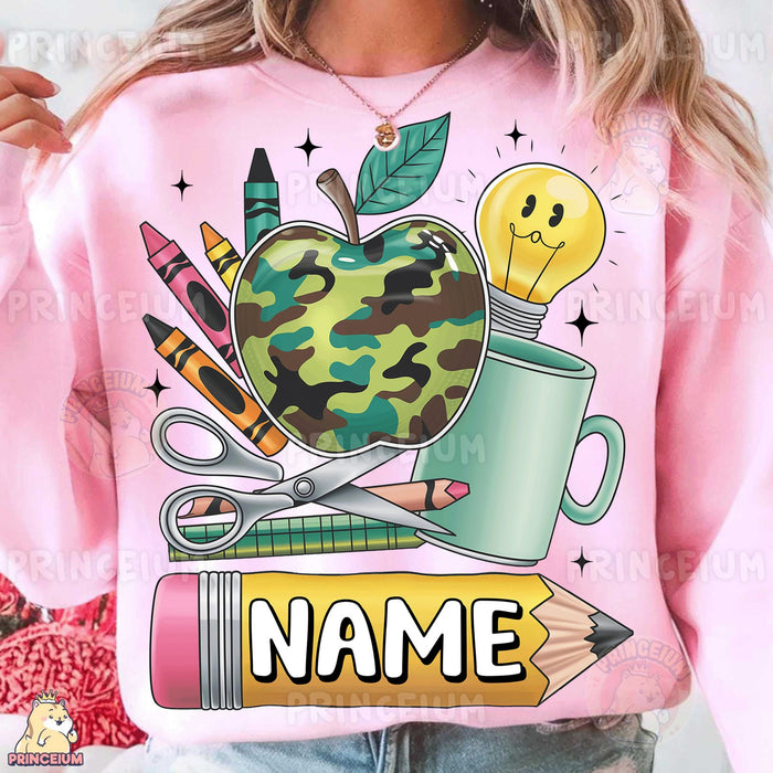 Camo Apple School Supplies