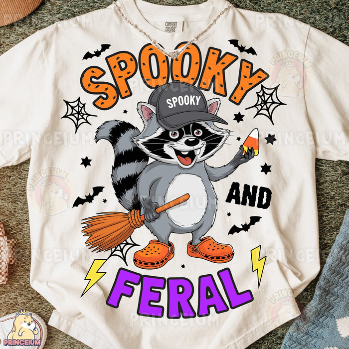 Spooky and Feral Raccoon