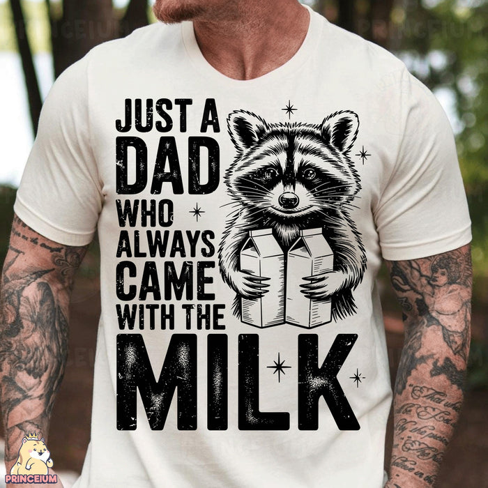 Raccoon Dad with the Milk