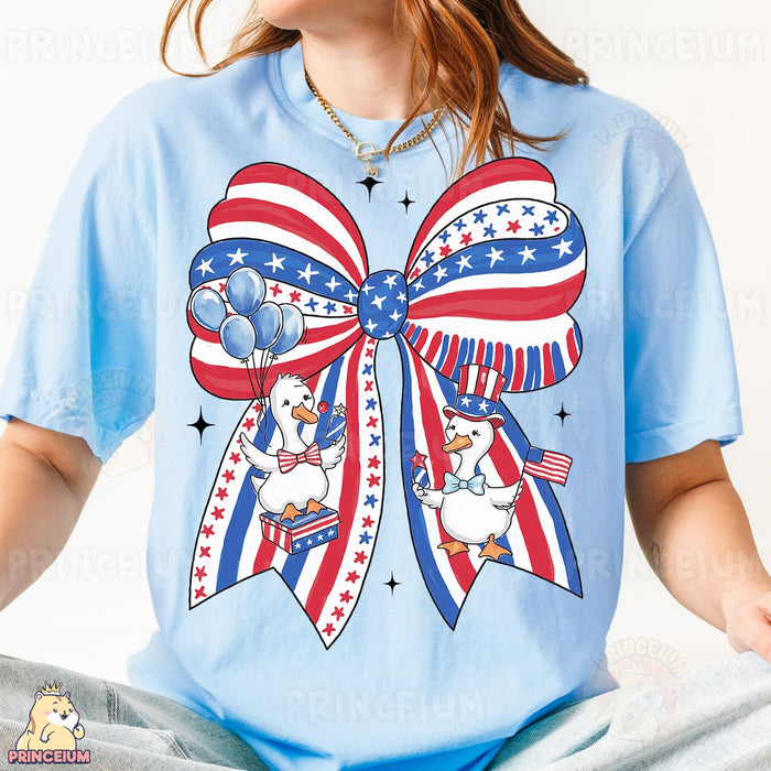 Patriotic Goose Coquette Bow