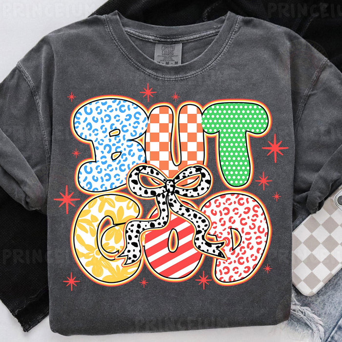 But God Bubble Letter Bow