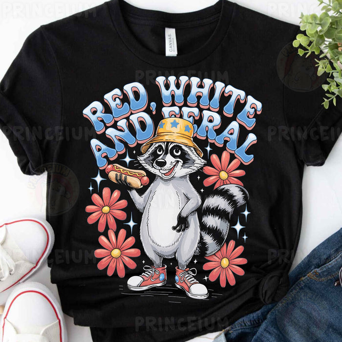 Red, White and Feral Raccoon