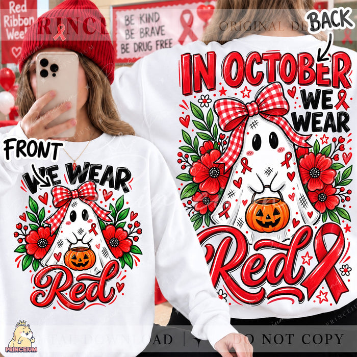 Preppy Ghost We Wear Red