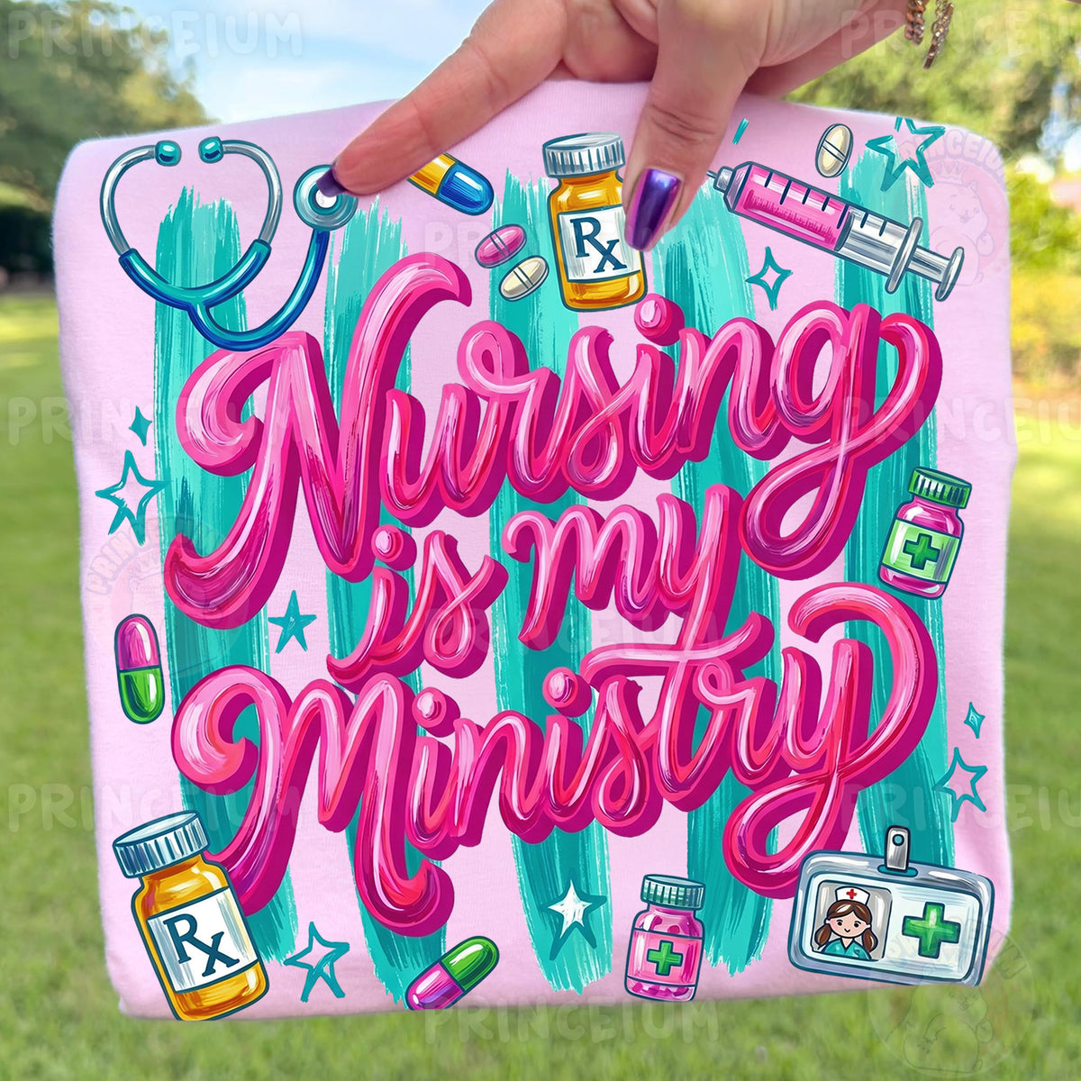 Nursing Is My Ministry PNG, Cute Nurse Shirt Design, Medical Worker Graphic, Nurse Sublimation
