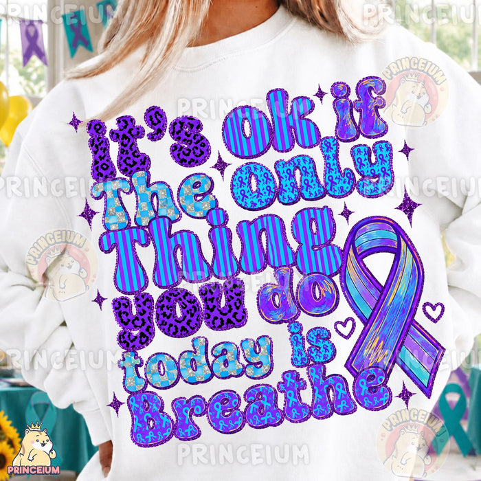 Just Breathe Awareness Ribbon