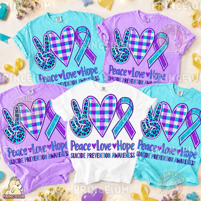Peace Love Hope Awareness Ribbon