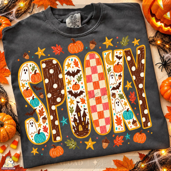 Spooky Halloween Doodle Letters