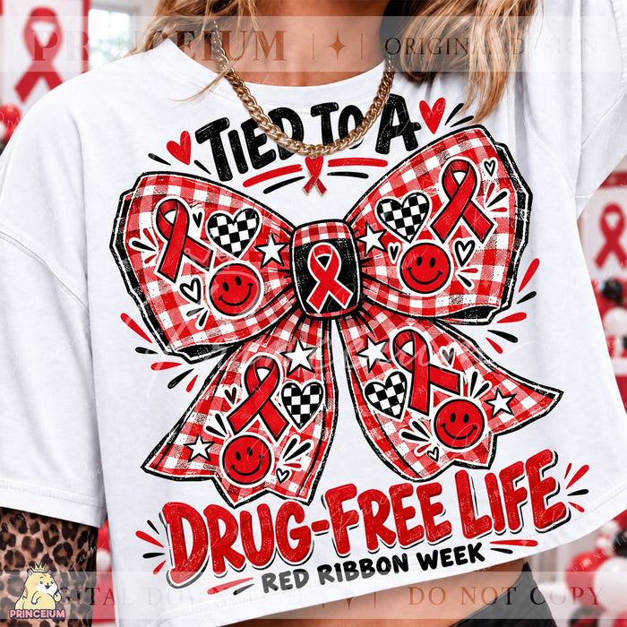 Tied To A Drug-Free Life Bow