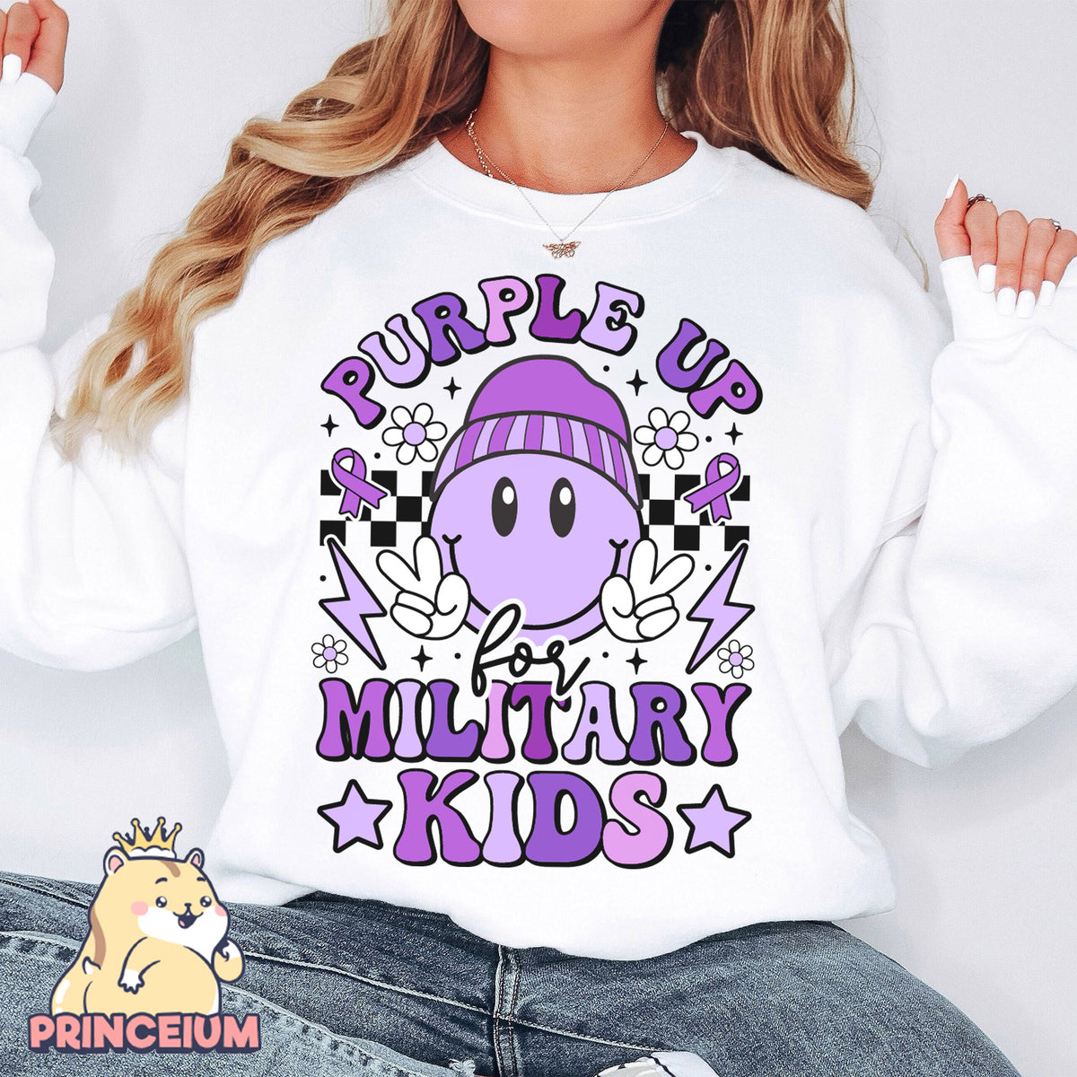 Purple Up for Military Kids Png, Month of the Miliary Child Png, Military Kids, Military Child Awareness
