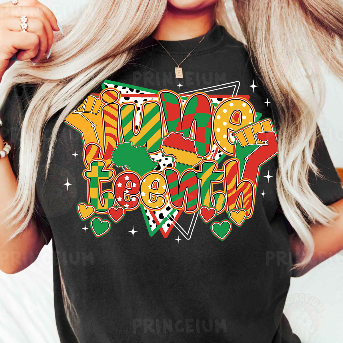 a woman wearing a t - shirt that says happy birthday