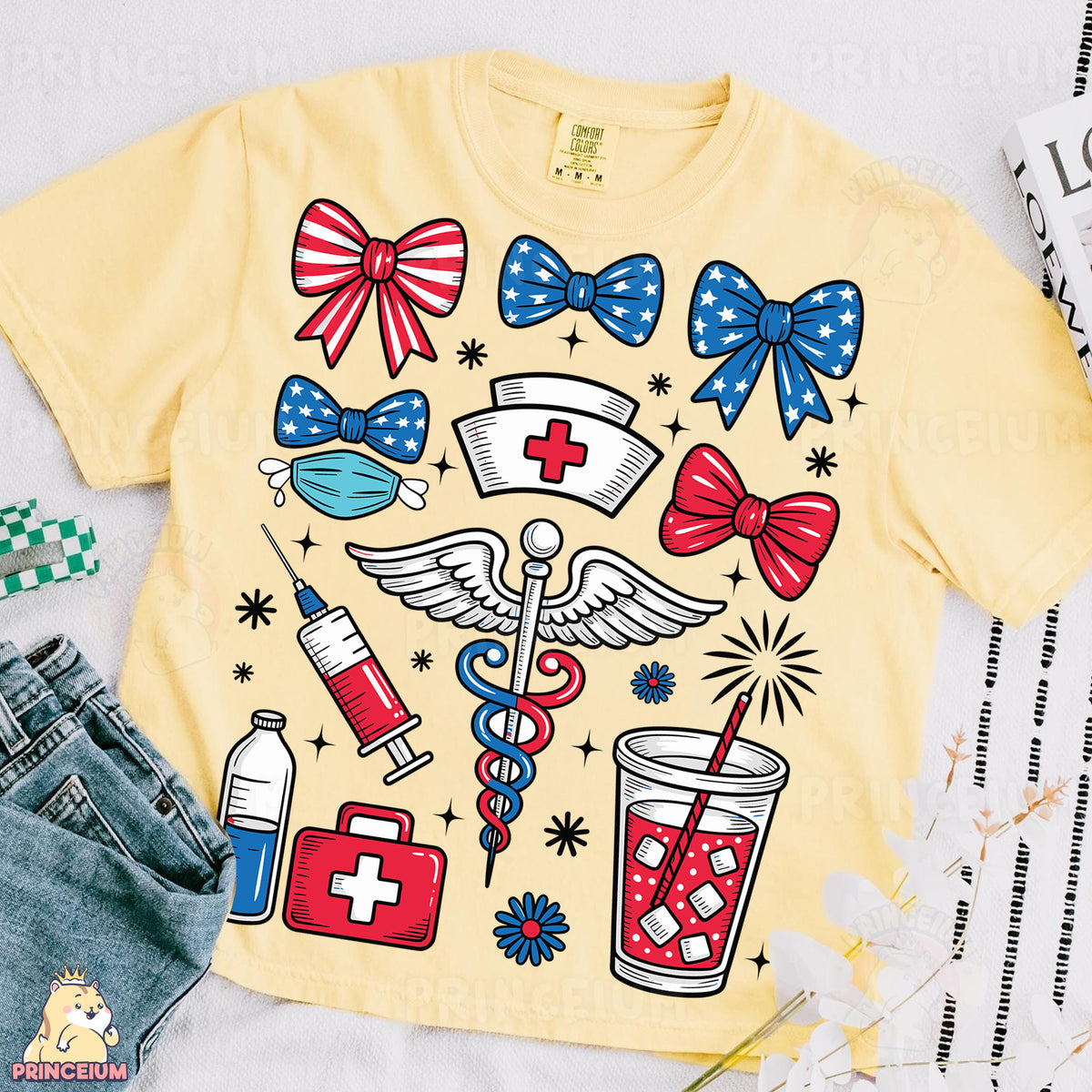 a t - shirt with a nurse design on it