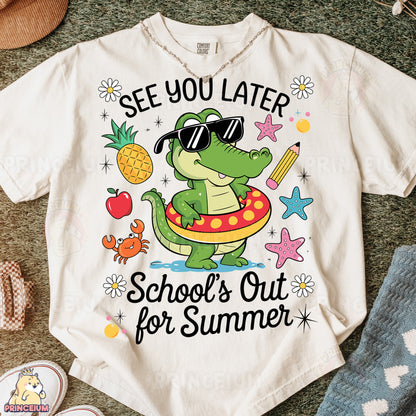 a t - shirt that says see you later school's out for summer
