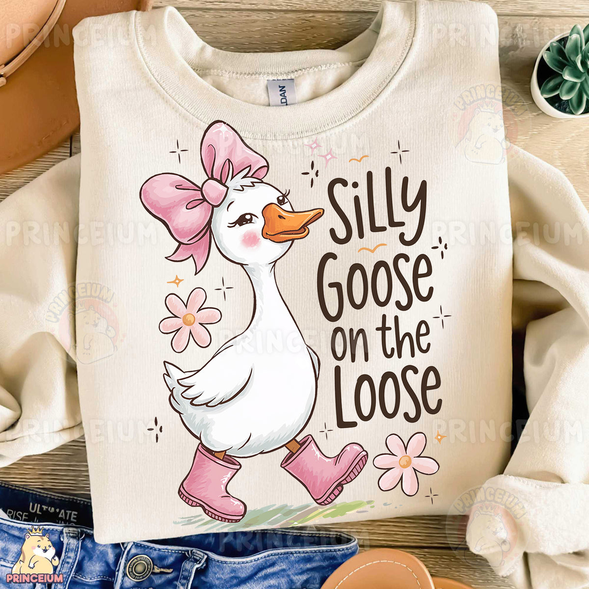 a t - shirt that says silly goose on the loose