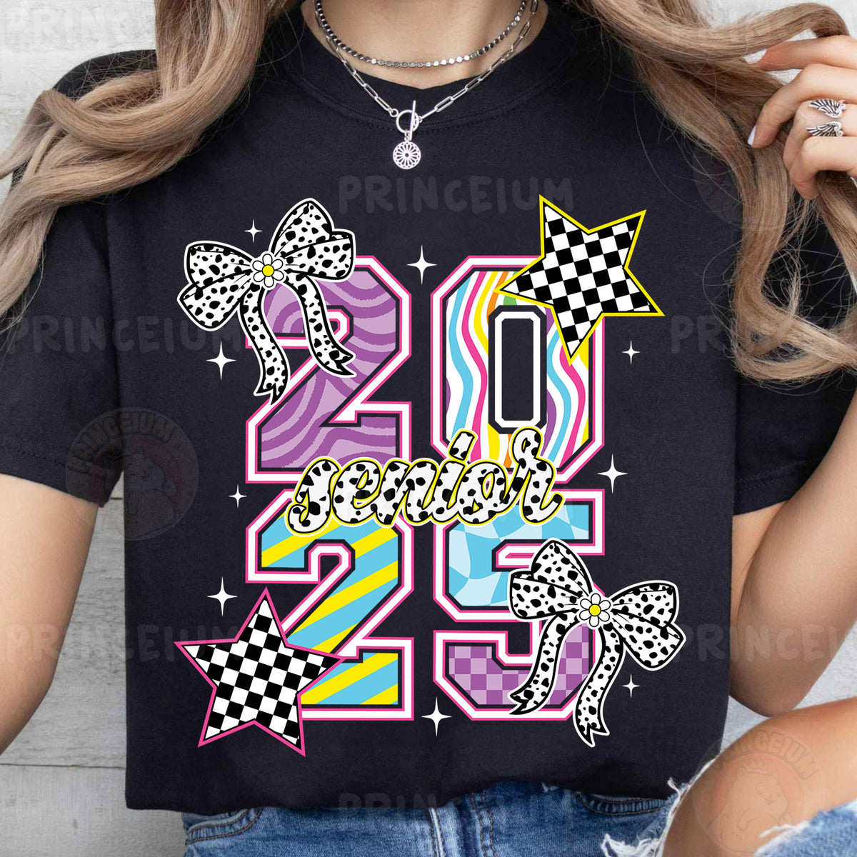 a woman wearing a black t - shirt with the number twenty twenty twenty twenty twenty