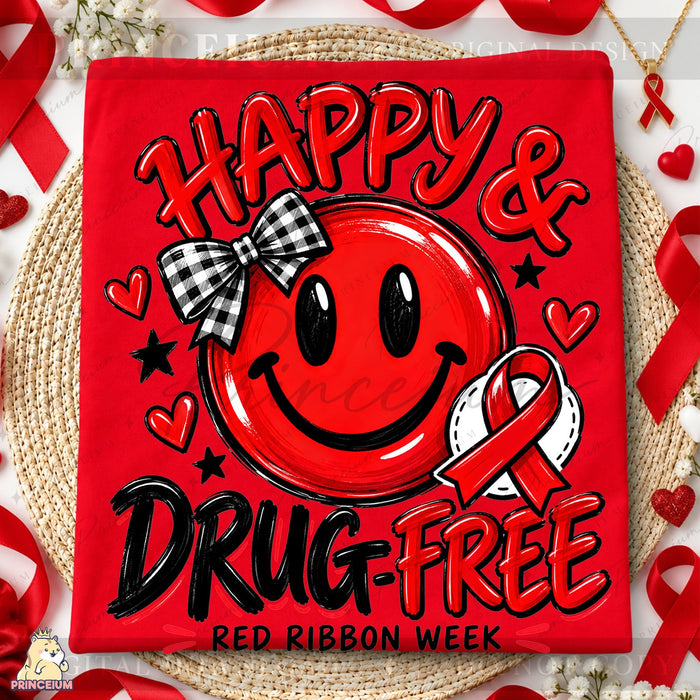 Happy & Drug-Free Smiley