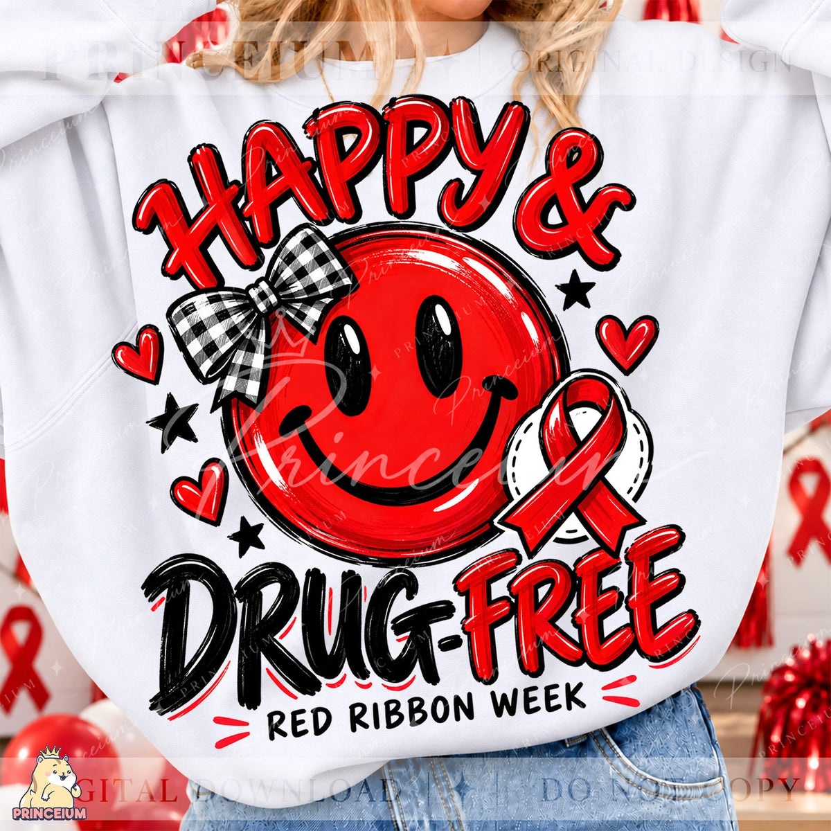 Happy & Drug-Free Smiley