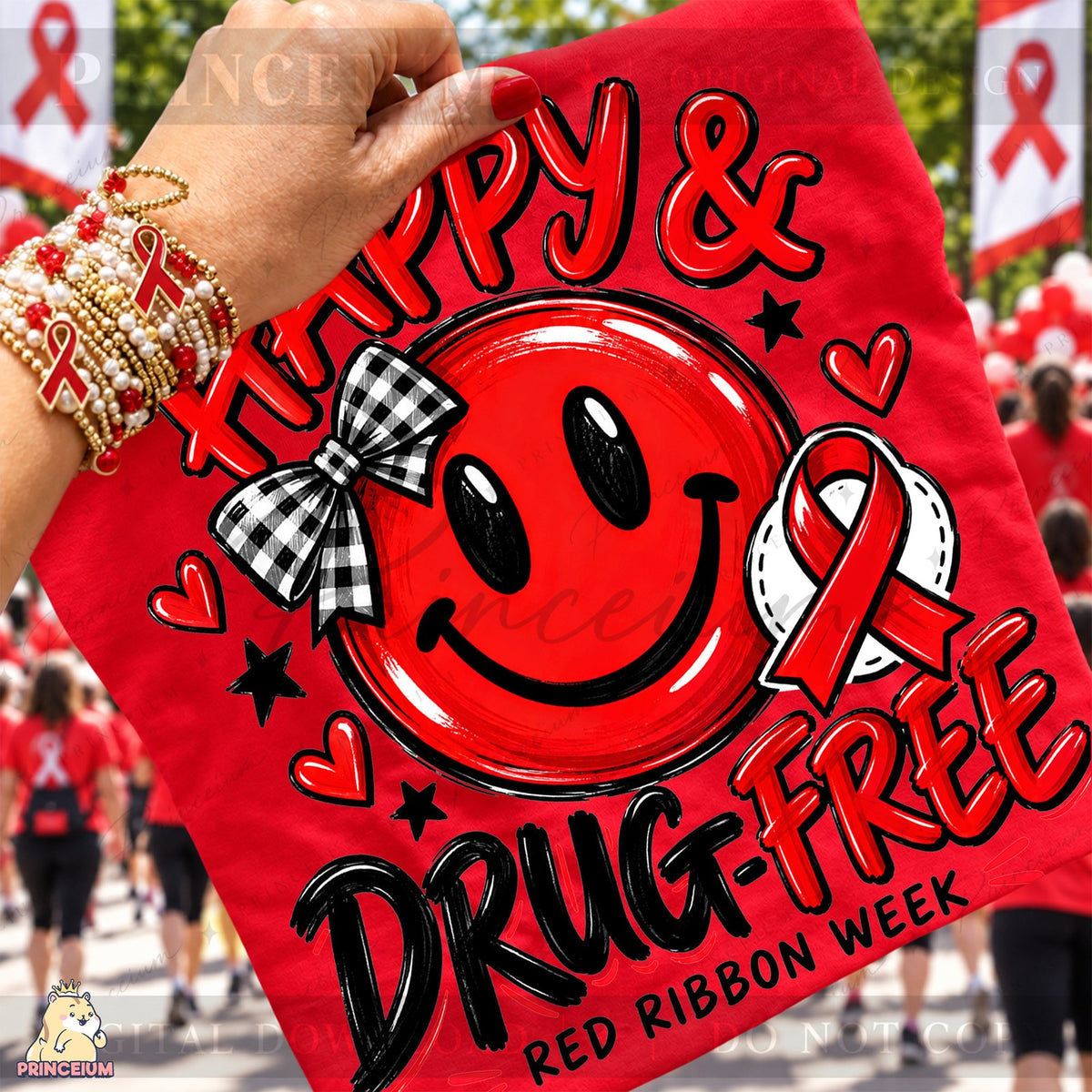 Happy & Drug-Free Smiley