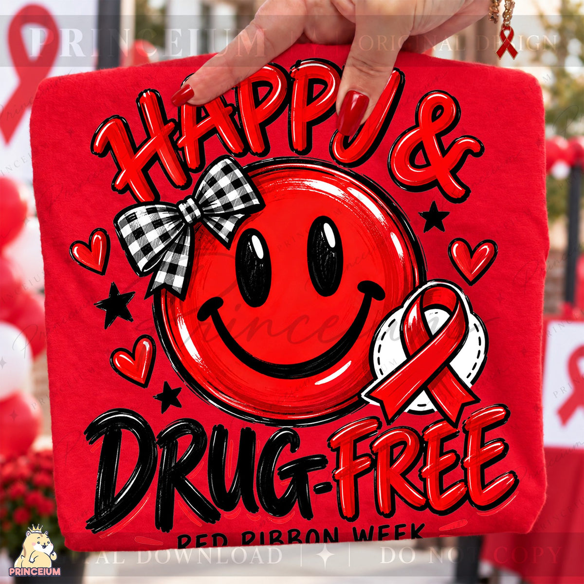 Happy & Drug-Free Smiley