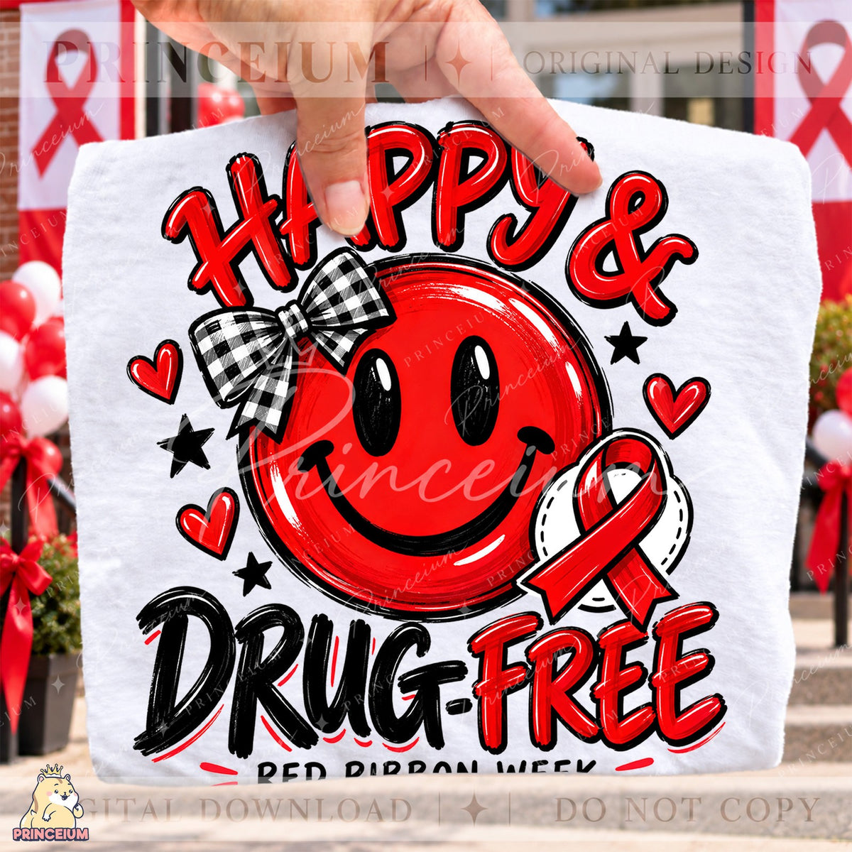 Happy & Drug-Free Smiley