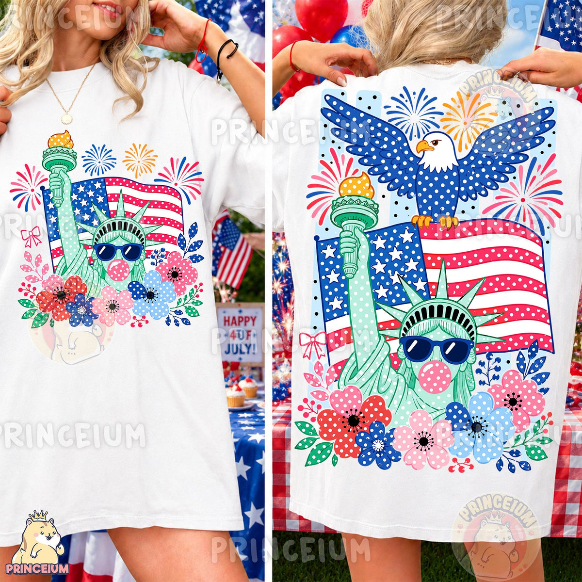 Patriotic Liberty Bubble Gum Front and Back