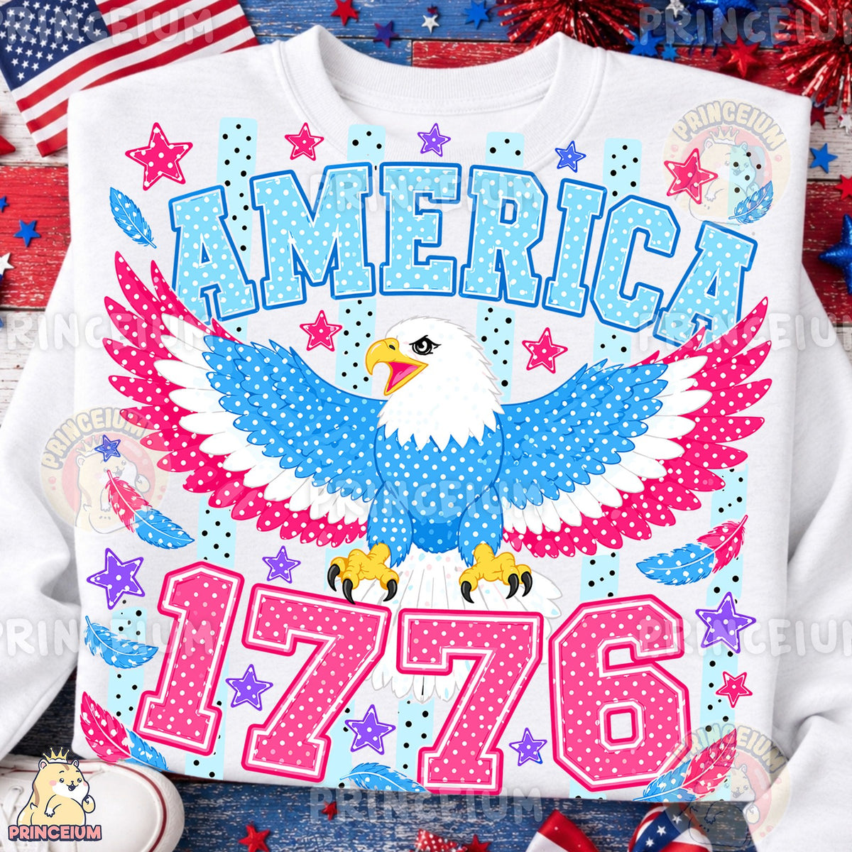 Polka Dot Eagle America 1776