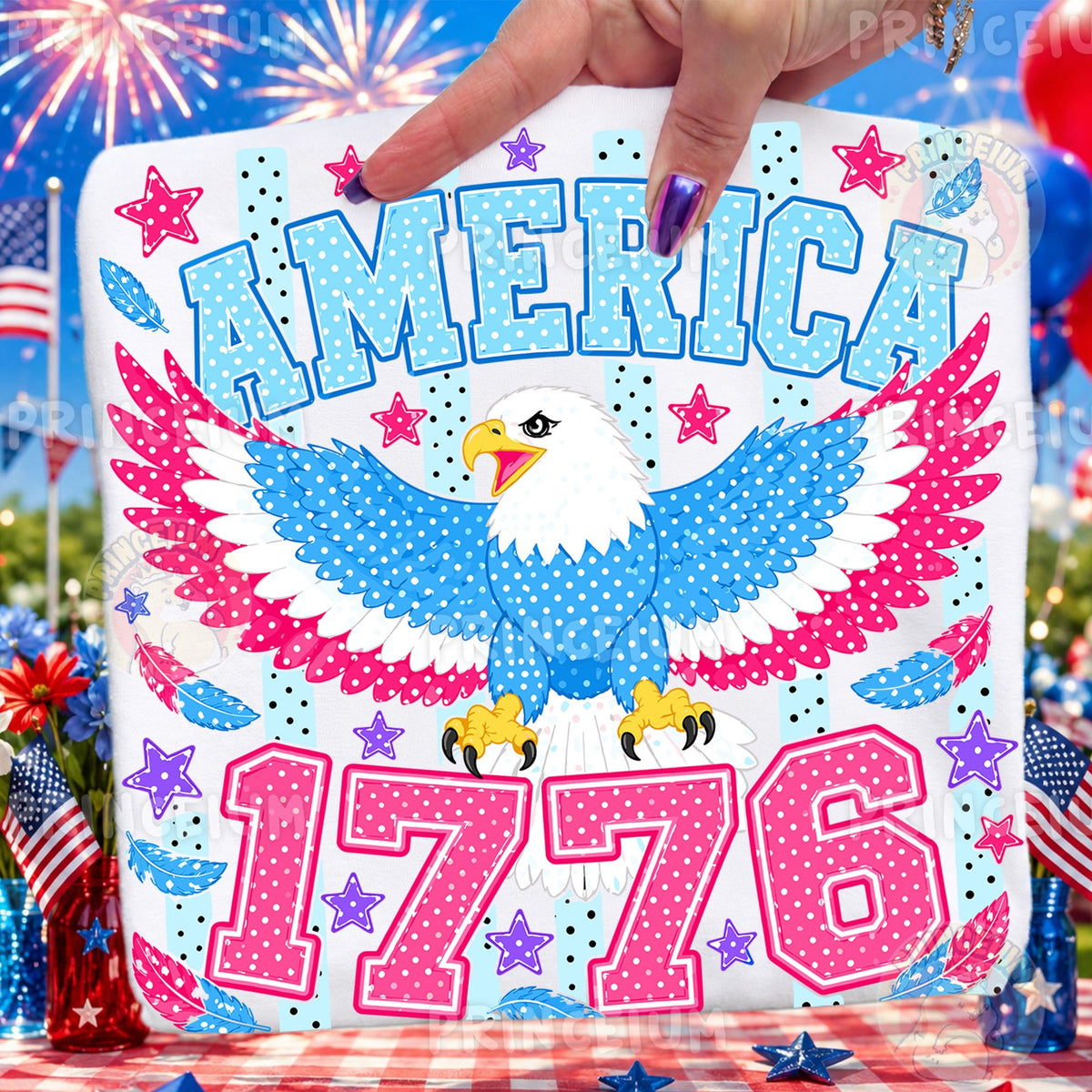 Polka Dot Eagle America 1776
