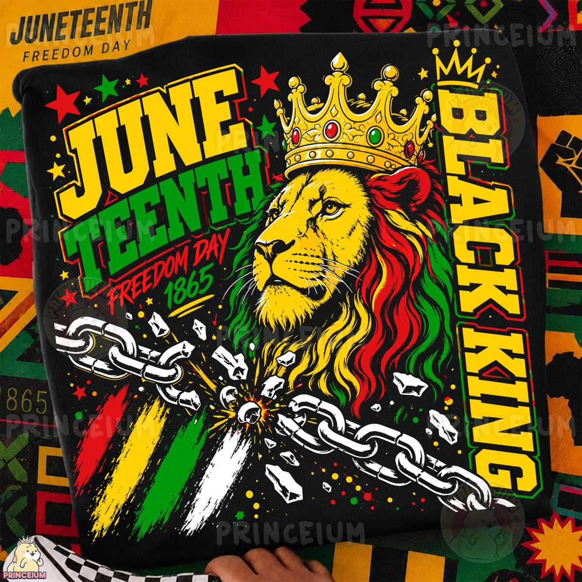 Juneteenth Black King Lion