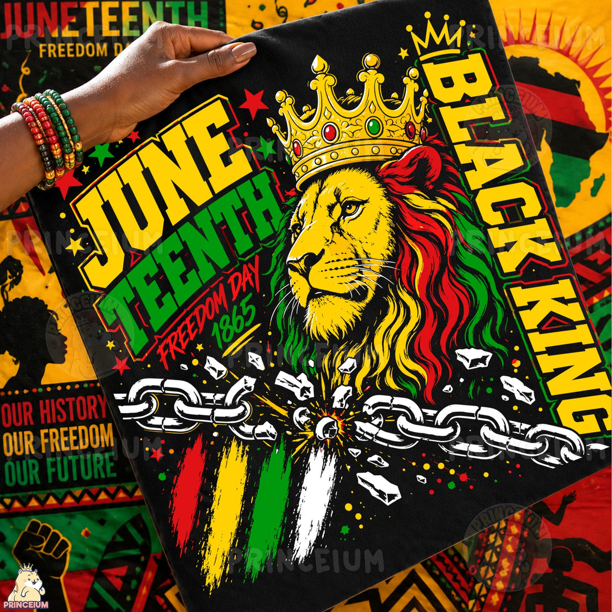 Juneteenth Black King Lion