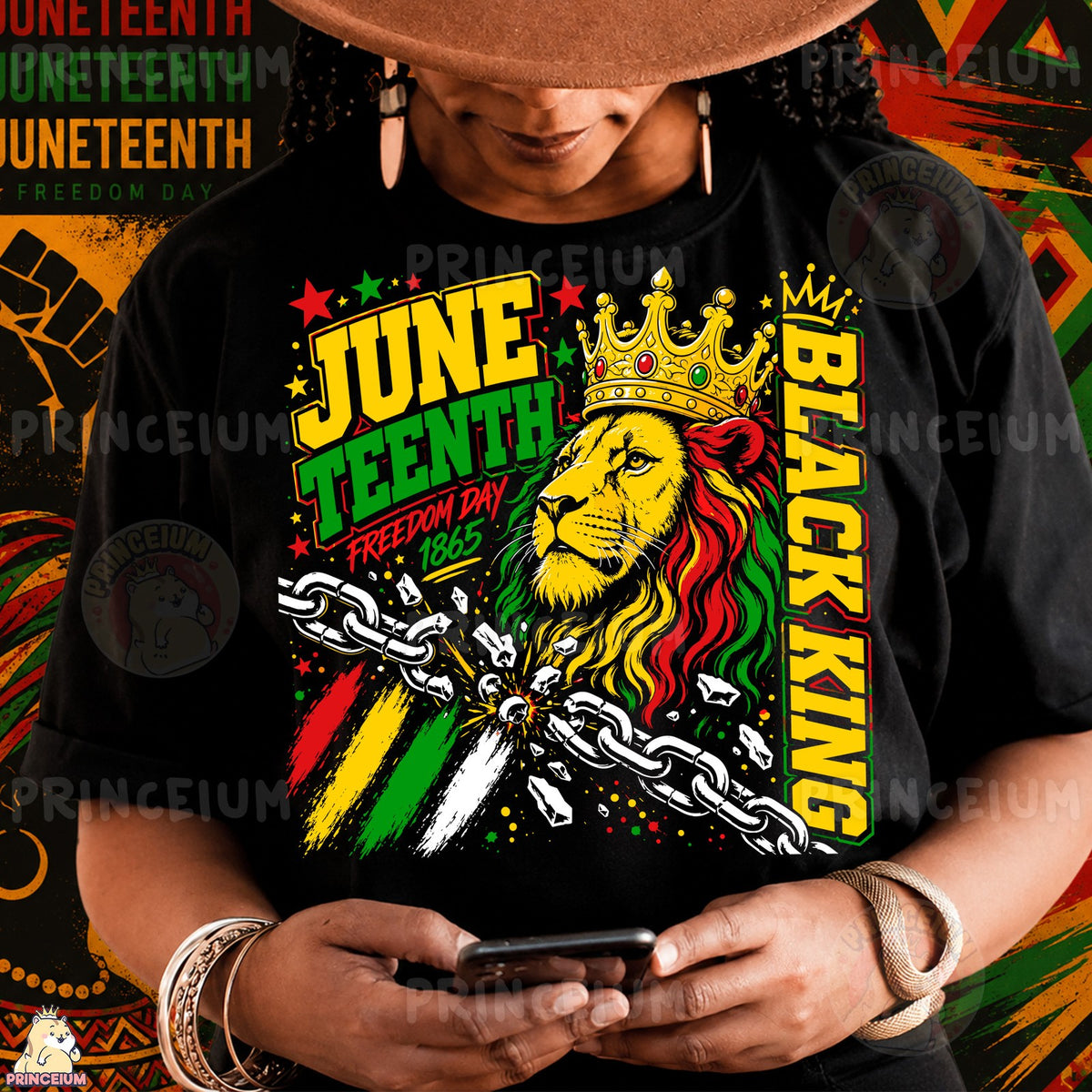 Juneteenth Black King Lion