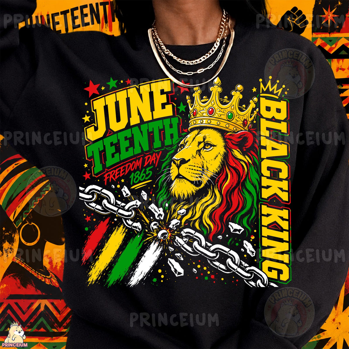 Juneteenth Black King Lion