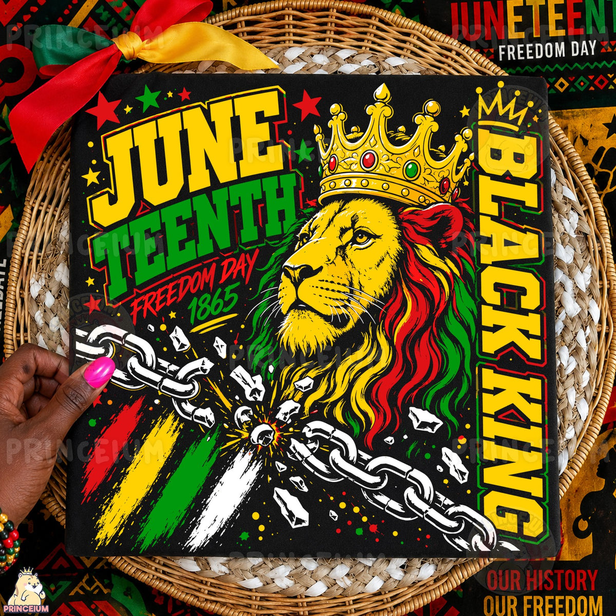 Juneteenth Black King Lion