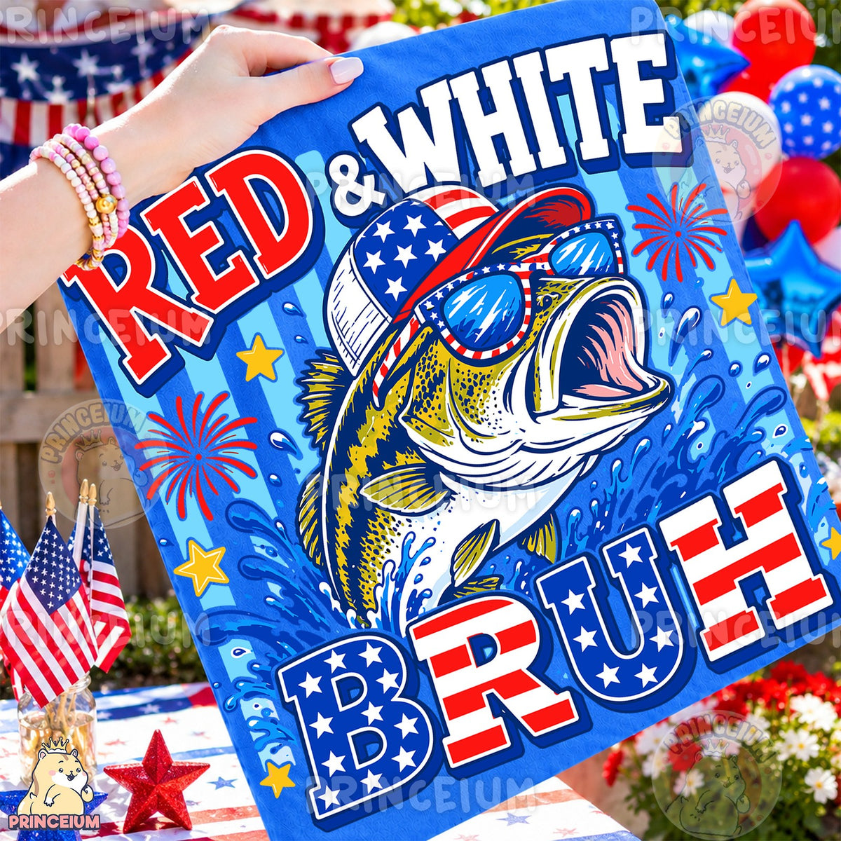 Red & White Bruh Bass
