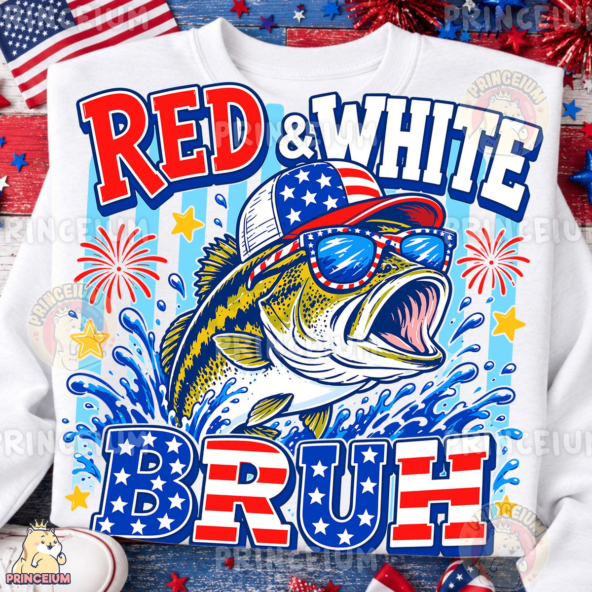 Red & White Bruh Bass