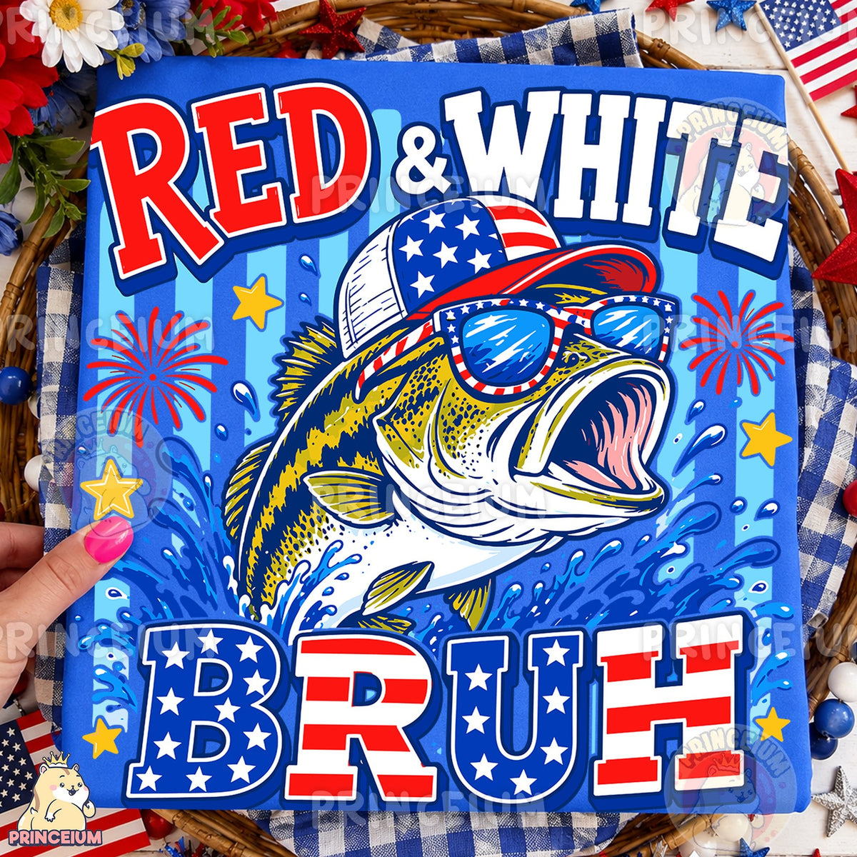Red & White Bruh Bass