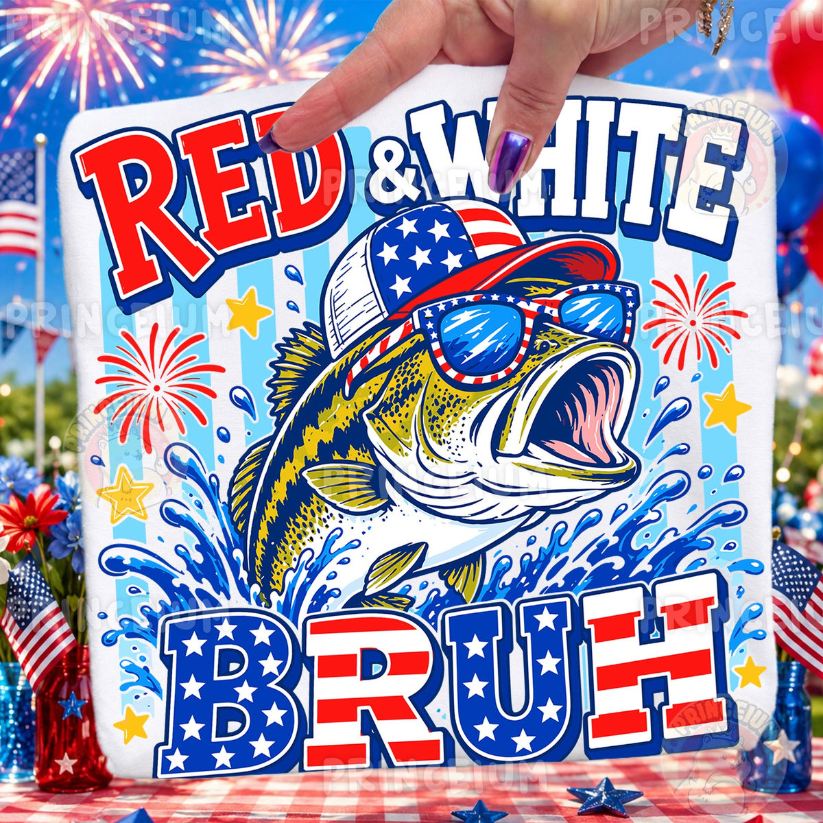 Red & White Bruh Bass