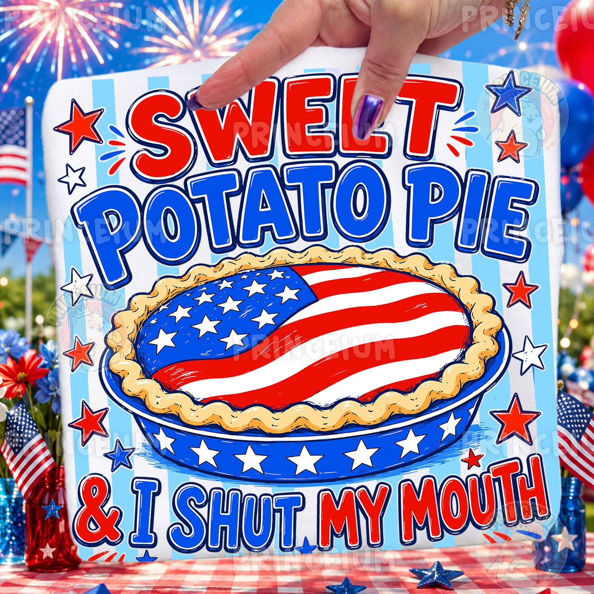 Patriotic Sweet Potato Pie