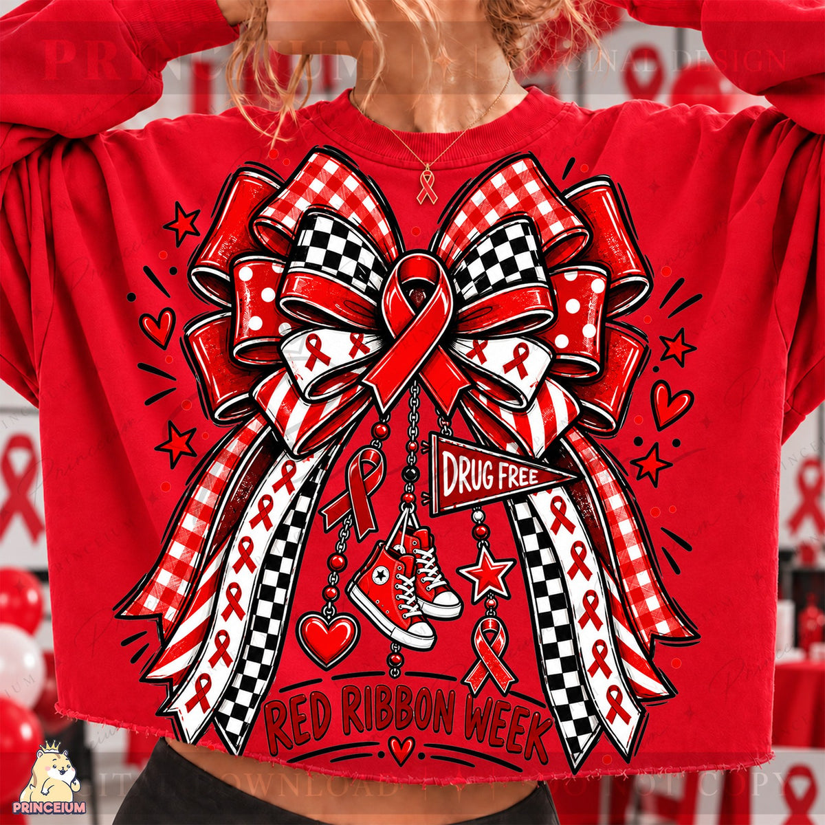 Red Ribbon Week Bow